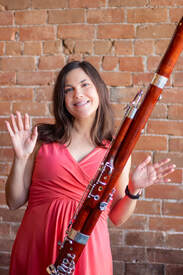 Brenda Willer Buys and bassoon, photo by Mindi Rey Acosta, FluteloopPhotography